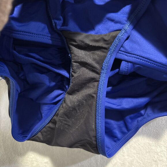 La Blanca Island Convertible Strap Mio Swimsuit Royal Cobalt Blue Size 12 NWT - Picture 8 of 10